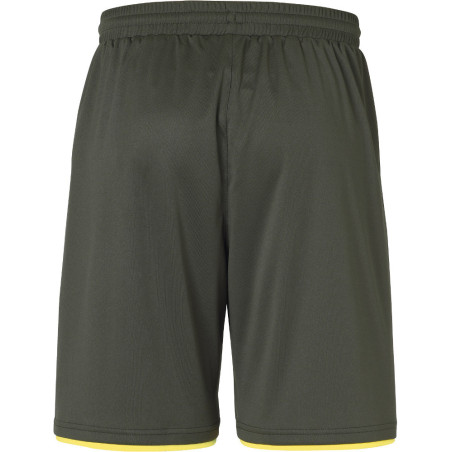 Short Club Uhlsport dark olive/jaune fluo dos