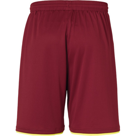 Short Club Uhlsport bordeaux/jaune fluo dos