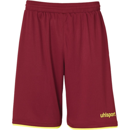 Short Club Uhlsport bordeaux/jaune fluo