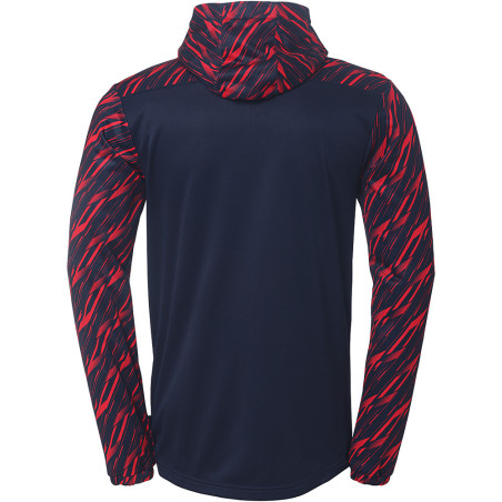 Veste à capuche Uhlsport Progressive 28 marine/rouge dos