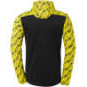 Veste à capuche Uhlsport Progressive 28 noir/jaune citron dos