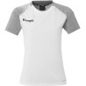 Maillot Kempa Femme Ambition 28 Blanc Gris Foncé Chiné face