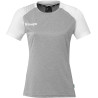 Maillot Kempa Femme Ambition 28 Gris Foncé Chiné Blanc face