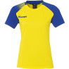 Maillot Kempa Femme Ambition 28 Jaune Citron Bleu Roi face