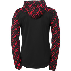 Veste à capuche Uhlsport Progressive 28 Femme noir/rouge 2