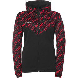 Veste à capuche Uhlsport Progressive 28 Femme noir/rouge