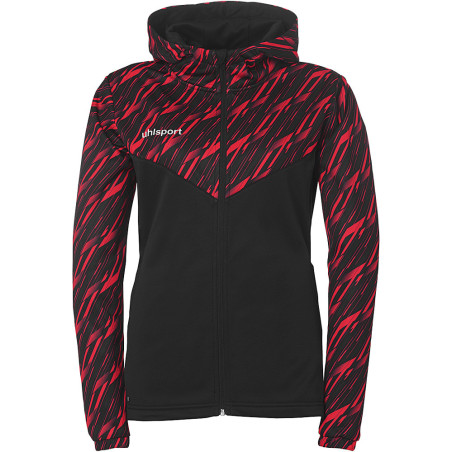 Veste à capuche Uhlsport Progressive 28 Femme noir/rouge