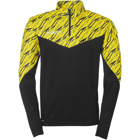 Sweat 1/4 zip Uhlsport Progressive 28 noir/jaune citron