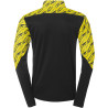 Sweat 1/4 zip Uhlsport Progressive 28 noir/jaune citron dos