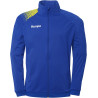 Veste de survêtement Kempa Ambition 28 Bleu Roi Jaune Citron face