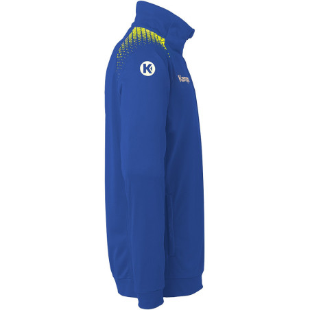 Veste de survêtement Kempa Ambition 28 Bleu Roi Jaune Citron côté