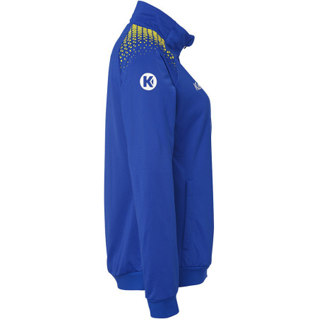 Veste de survêtement Kempa Femme Ambition 28 Bleu Roi Jaune Citron côté