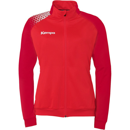 Veste de survêtement Kempa Femme Ambition 28 Rouge Rouge Chili face