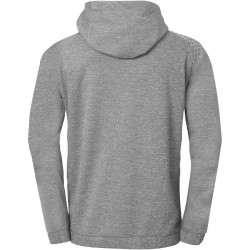 Veste de survêtement à capuche Kempa Ambition 28 Gris Foncé Chiné Blanc face 2