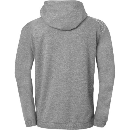 Veste de survêtement à capuche Kempa Ambition 28 Gris Foncé Chiné Blanc dos