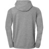 Veste de survêtement à capuche Kempa Ambition 28 Gris Foncé Chiné Blanc dos