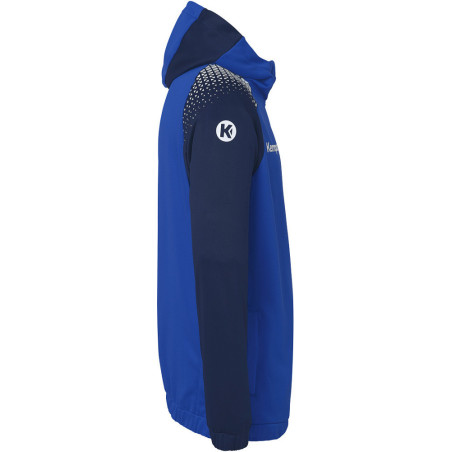Veste de survêtement à capuche Kempa Ambition 28 Bleu Roi Bleu Marine côté