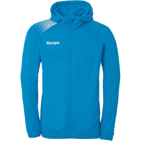 Veste de survêtement à capuche Kempa Ambition 28 Bleu Kempa Blanc face