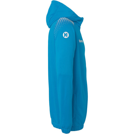 Veste de survêtement à capuche Kempa Ambition 28 Bleu Kempa Blanc côté