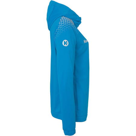 Veste de survêtement à capuche Kempa Femme Ambition 28 Bleu Kempa Blanc côté