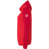 Veste de survêtement à capuche Kempa Femme Ambition 28 Rouge Rouge Chili côté