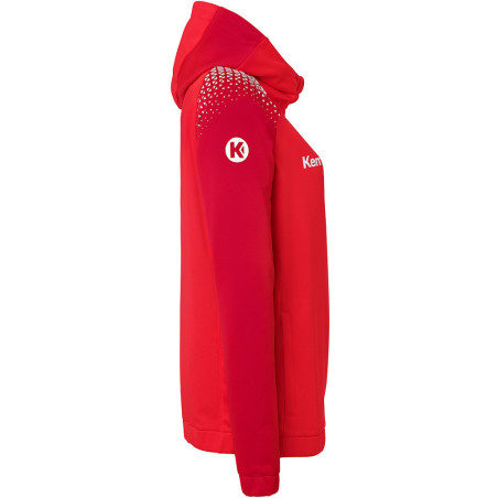 Veste de survêtement à capuche Kempa Femme Ambition 28 Rouge Rouge Chili côté