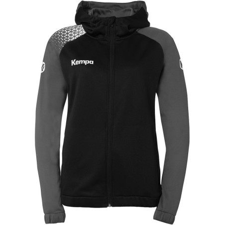 Veste de survêtement à capuche Kempa Femme Ambition 28 Noir Anthracite face