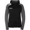 Veste de survêtement à capuche Kempa Femme Ambition 28 Noir Anthracite face