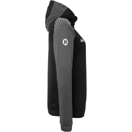 Veste de survêtement à capuche Kempa Femme Ambition 28 Noir Anthracite côté
