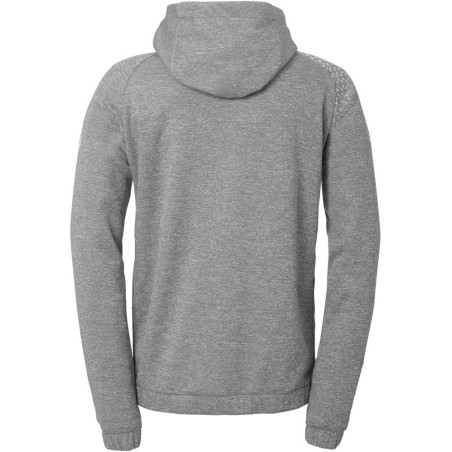 Veste de survêtement à capuche Kempa Femme Ambition 28 Gris Foncé Chiné Blanc dos