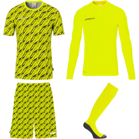 Kit gardien de buts Uhlsport Progressive jaune fluo/noir
