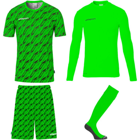 Kit gardien de buts Uhlsport Progressive vert fluo/noir