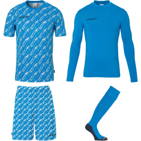Kit gardien de buts Uhlsport Progressive cyan/blanc