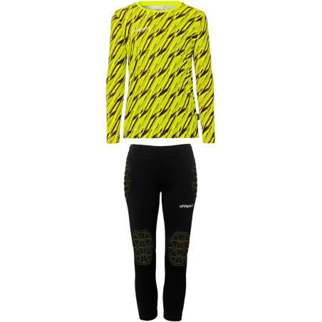 Kit gardien de buts Junior Uhlsport Progressive jaune fluo/noir
