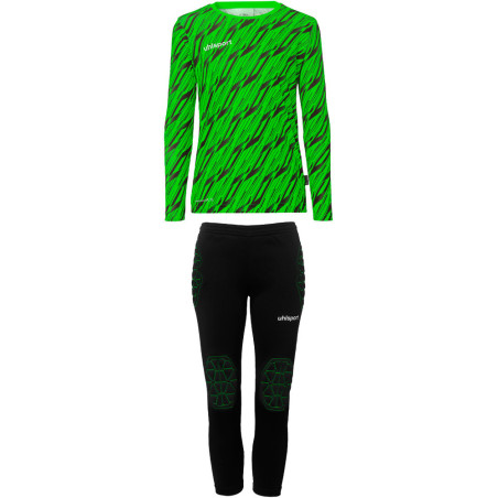 Kit gardien de buts Junior Uhlsport Progressive vert fluo/noir