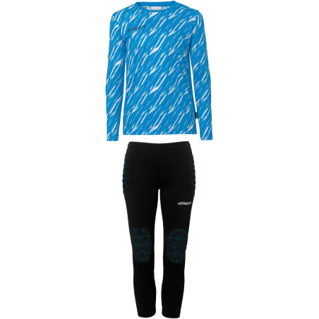 Kit gardien de buts Junior Uhlsport Progressive cyan/blanc