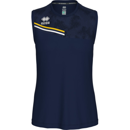 Maillot sans manches ERREA Eloy Femme Navy Yellow White face