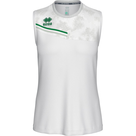 Maillot sans manches ERREA Eloy Femme White Green Grey face