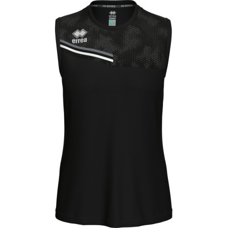 Maillot sans manches ERREA Eloy Femme Black Anthracite White face