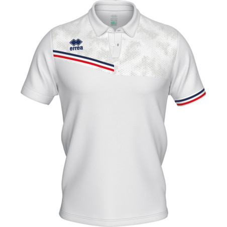 Polo ERREA Emir White Navy Red face