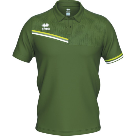 Polo ERREA Emir Military Green Green Fluo White face