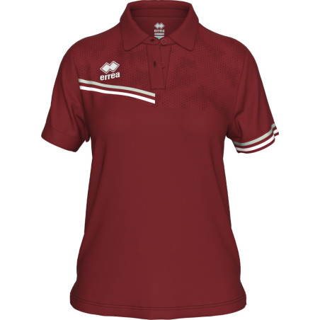 Polo ERREA Femme Eden Maroon Grey White face