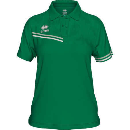 Polo ERREA Femme Eden Green Grey White face