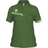 Polo ERREA Femme Eden Military Green Green Fluo White face