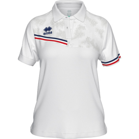 Polo ERREA Femme Eden Military White Navy Red face