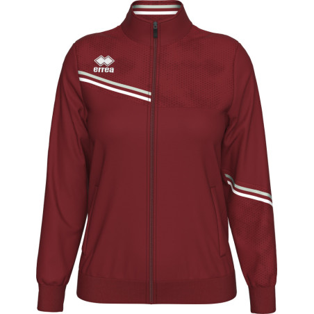 Veste de survêtement ERREA Femme Estella Maroon Grey White face