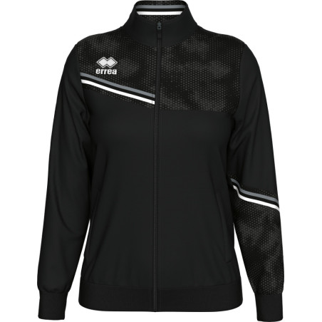 Veste de survêtement ERREA Femme Estella Black Anthracite White face