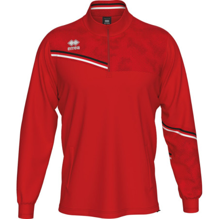 Sweat zippé ERREA Elias Red Black White face