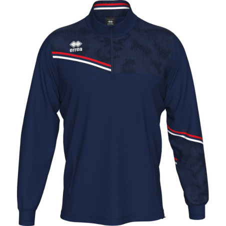 Sweat zippé ERREA Elias Navy Red White face