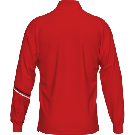 Sweat zippé ERREA Elias Red Black White dos
